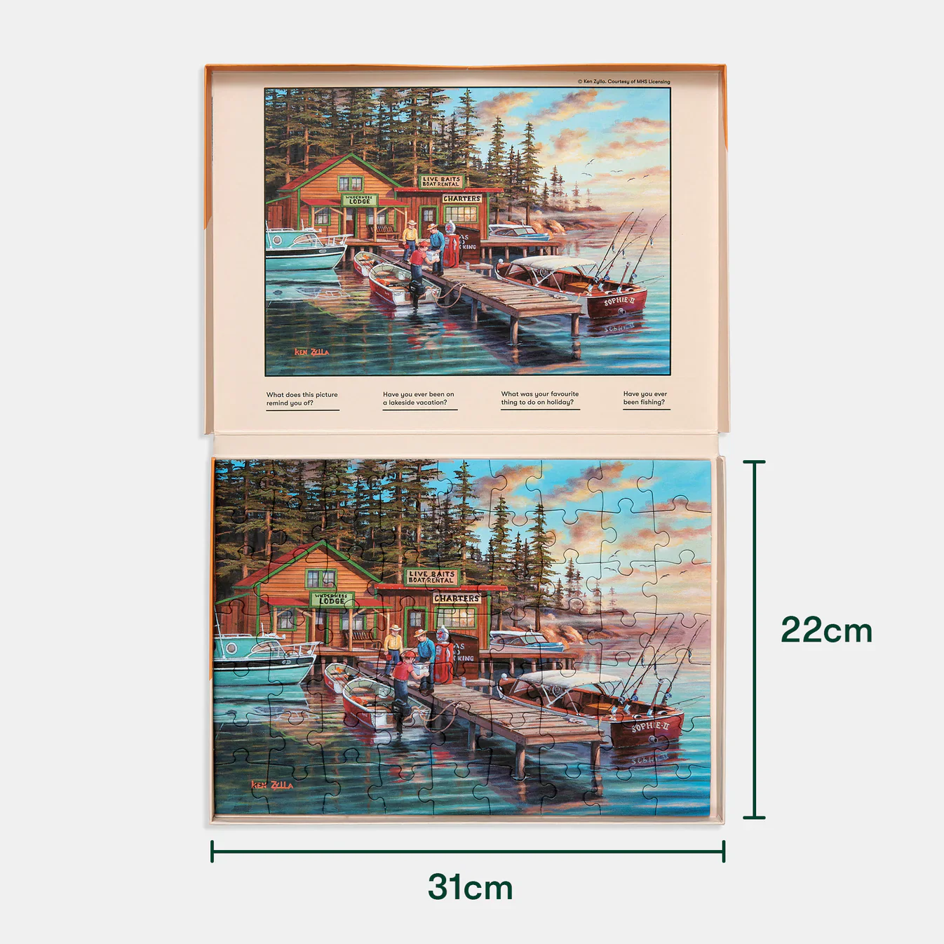 Senioren Puzzle „Urlaub am See“, 63 Teile, Puzzle für Menschen mit Demenz, 31x22 cm - Image 4