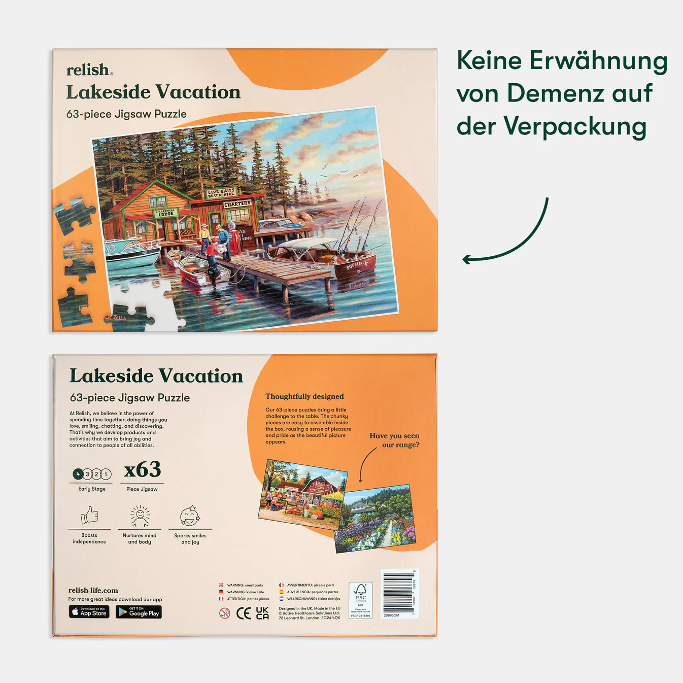 Senioren Puzzle „Urlaub am See“, 63 Teile, Puzzle für Menschen mit Demenz, 31x22 cm - Image 8