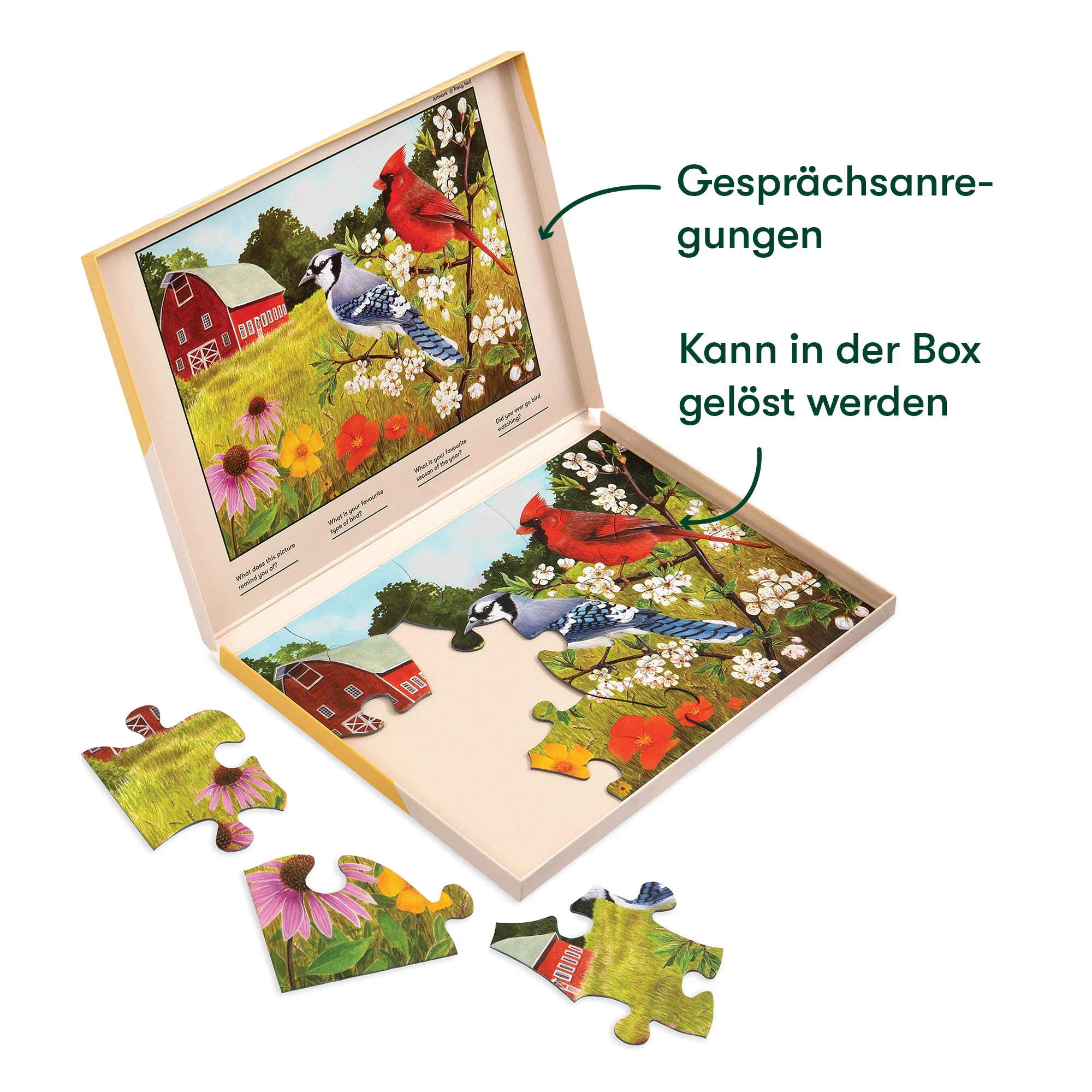 Senioren Puzzle „Vögel“, 13 Teile, Puzzle für Menschen mit Demenz, 31x22 cm - Image 2