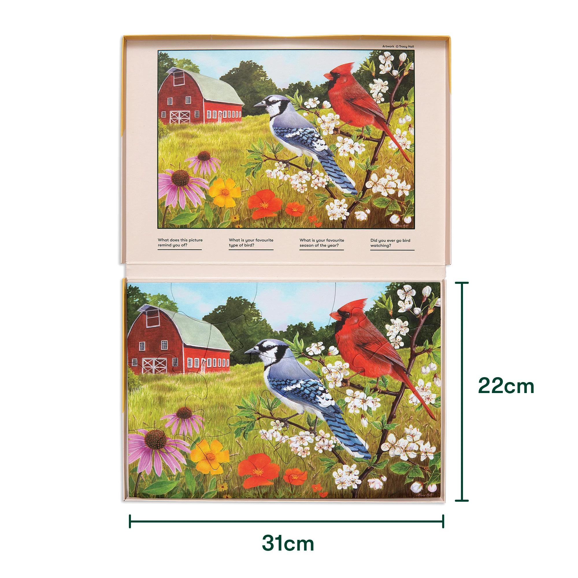 Senioren Puzzle „Vögel“, 13 Teile, Puzzle für Menschen mit Demenz, 31x22 cm - Image 3