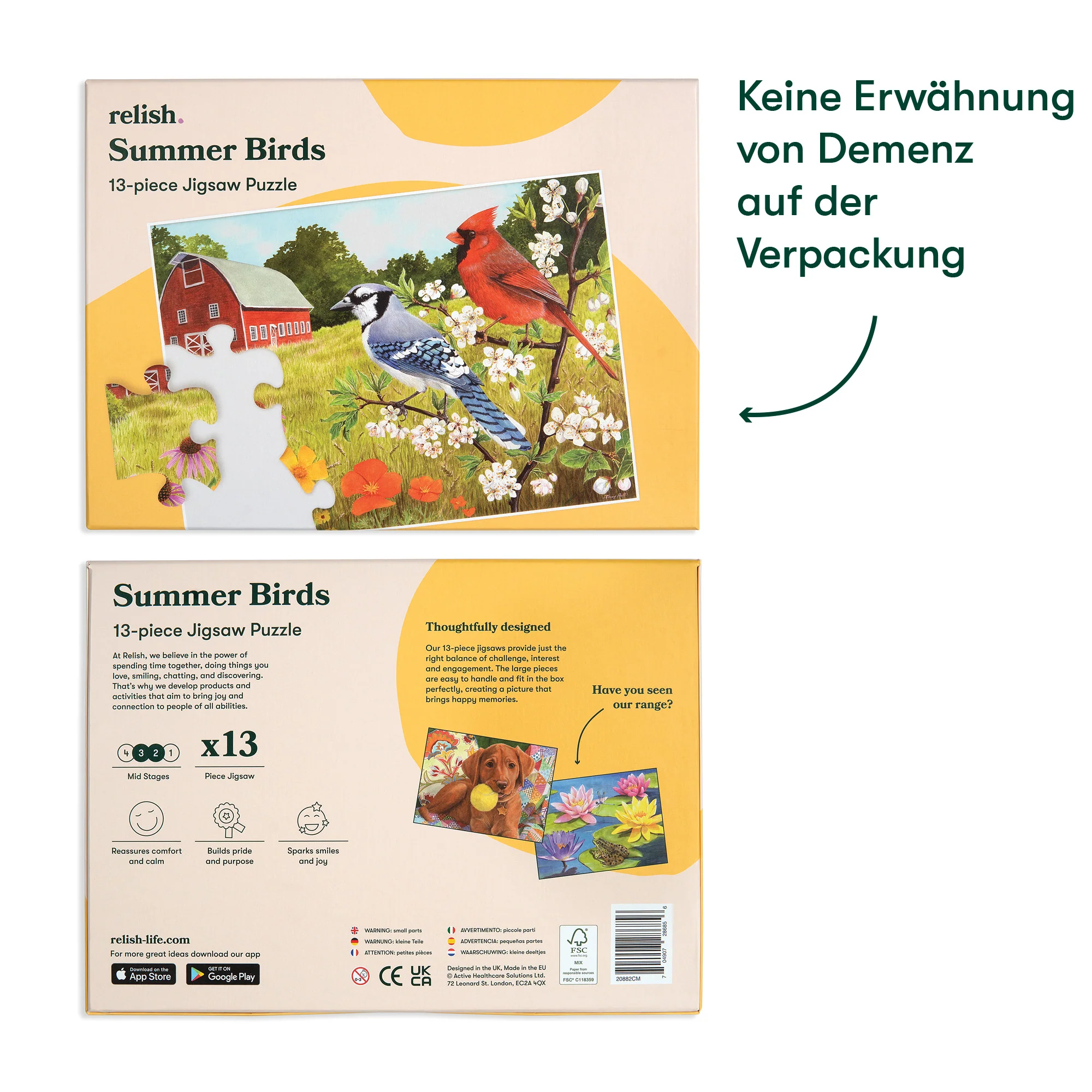 Senioren Puzzle „Vögel“, 13 Teile, Puzzle für Menschen mit Demenz, 31x22 cm - Image 8