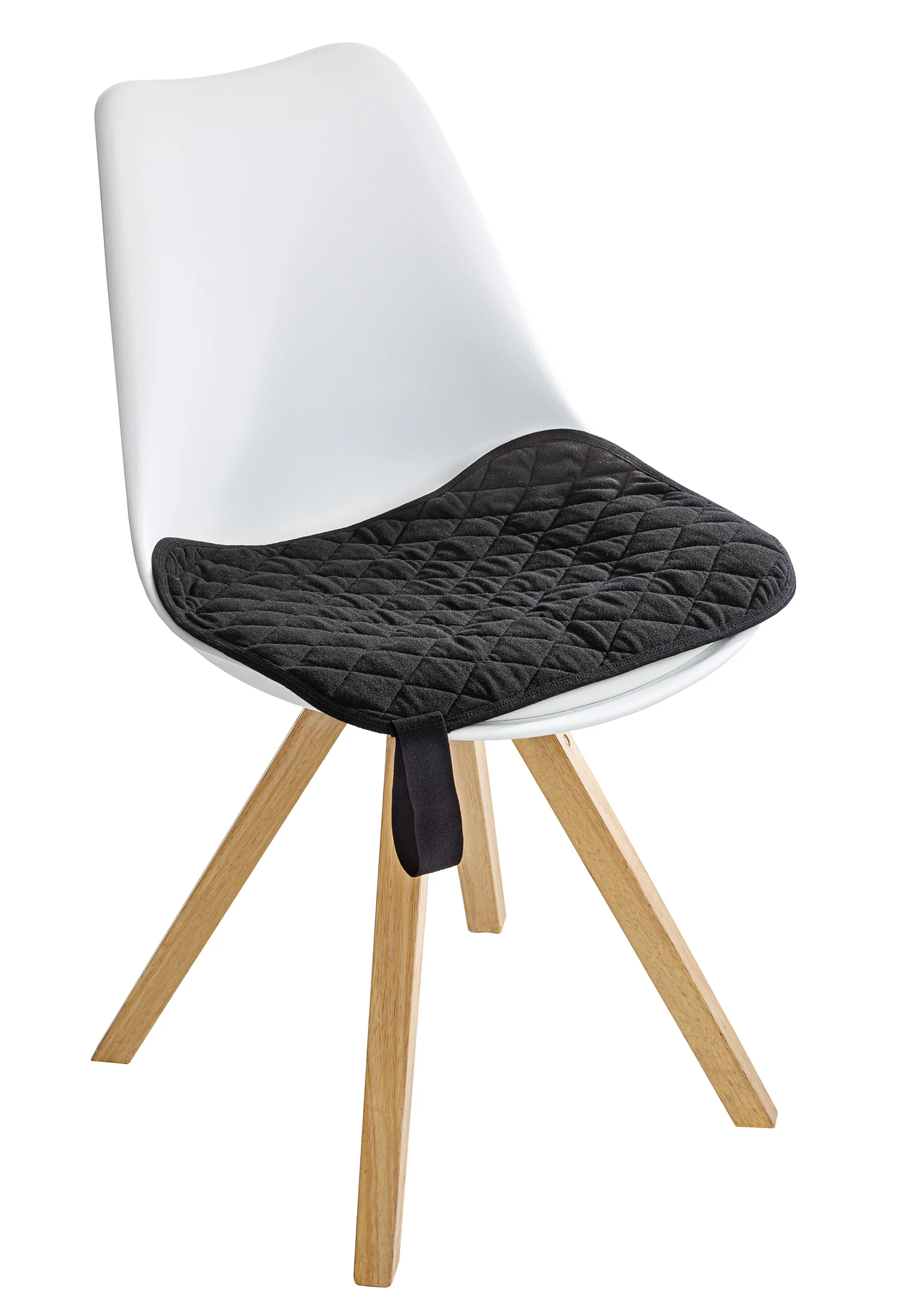 Sitzauflage „to go“, zum Aufrollen, mit Schlaufe, Polyester, wasserundurchlässsig, 40x50cm, schwarz