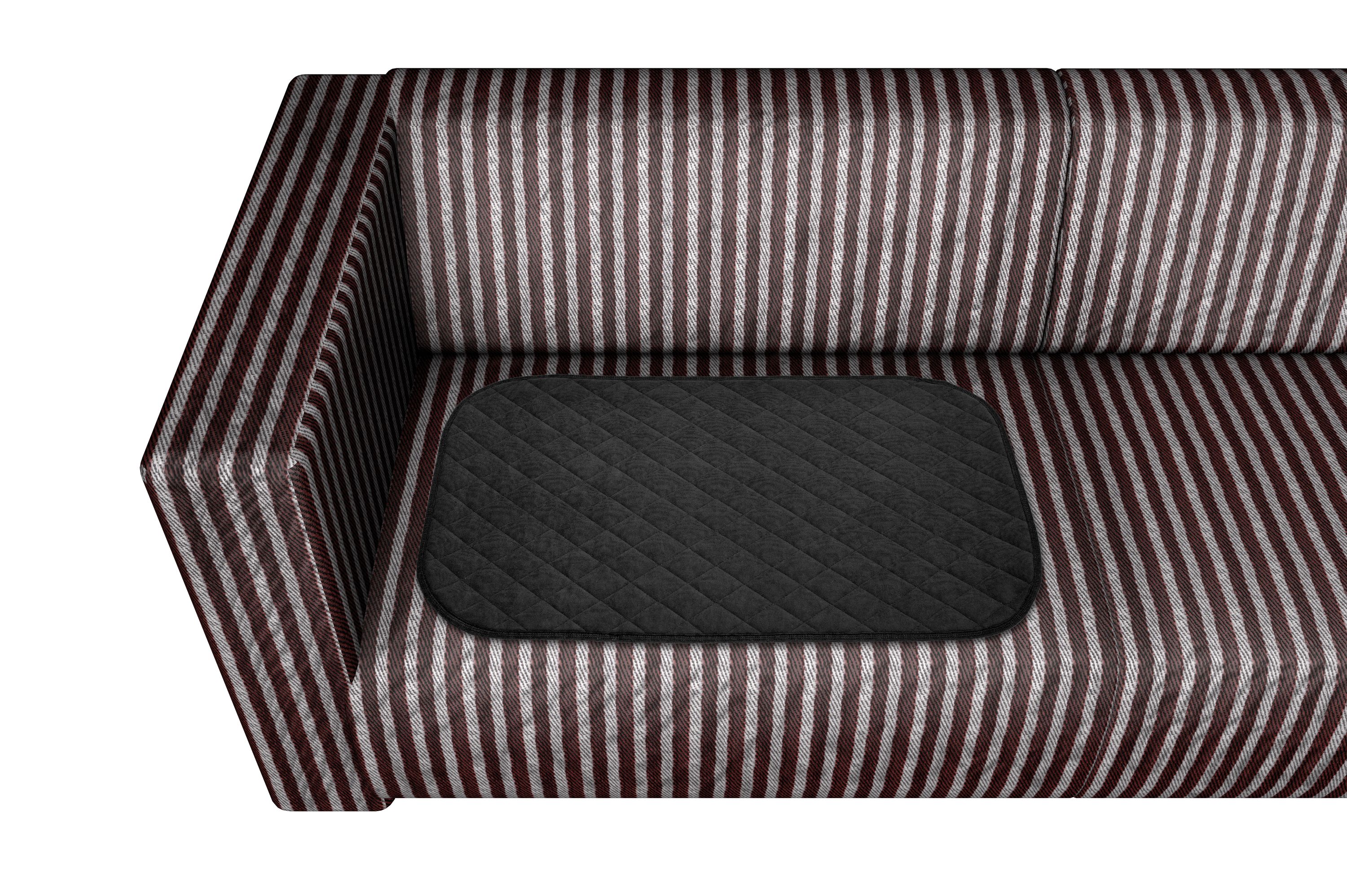 Sitzauflage XL mit Noppen, Polyester, wasserundurchlässig, 40x80cm, schwarz - Image 4