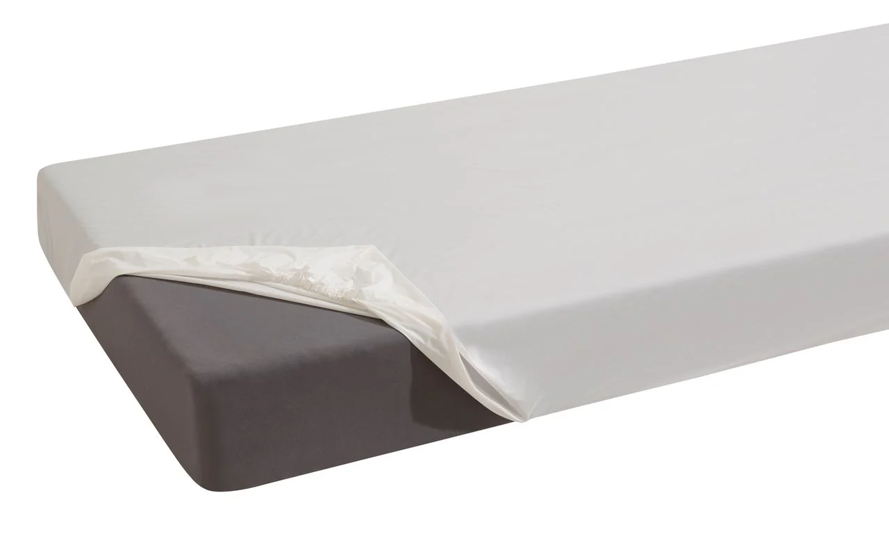 Spannbetttuch PVC, fixiert, Folienstärke 0,15 mm, weiß, 100 x 200 x 20 cm