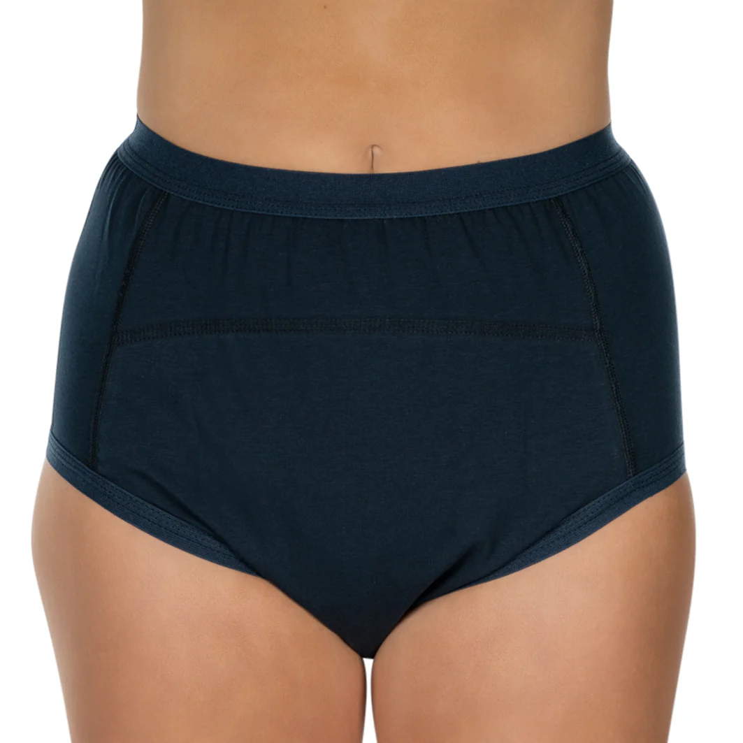 Suprima Bodyguard-Slip 3 mit Fixierlaschen, PU-Wäscheschutz, Inkontinenz-Slip 1259 - unisex, Marine (dunkelblau)