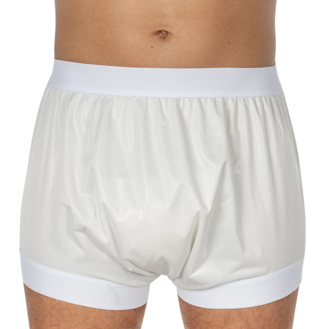 Suprima Inkontinenz-Slip 1217, PU-Slip als Überhose, Schlupfform, breiter Schritt - unisex, weiß - Image 4