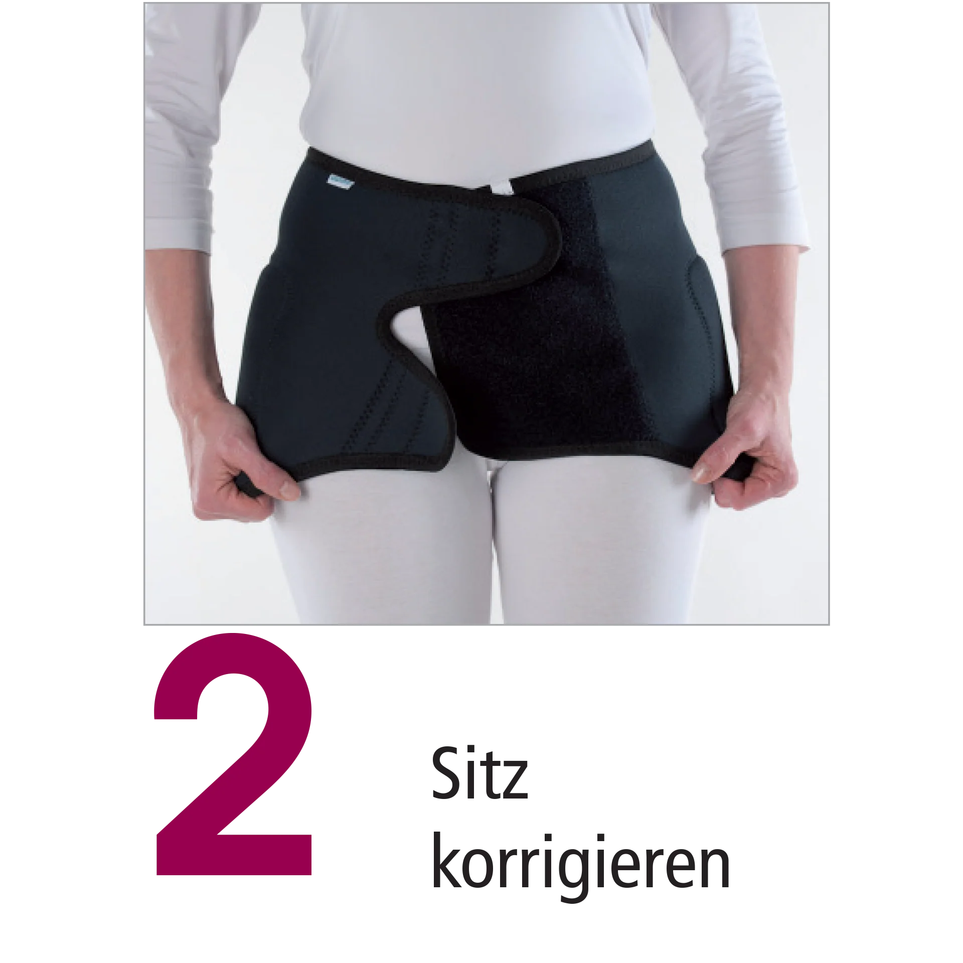 Suprima PHYSIOprotect Hüftschutzgürtel mit integrierten Protektoren, Klettverschluss, unisex, anthrazit - Image 3