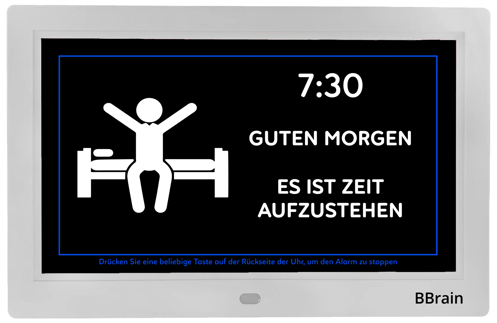 XL-Uhr mit vorprogrammierten Erinnerungen, 10 Zoll Bildschirm, BBrain Basic Analog Uhr - Image 10
