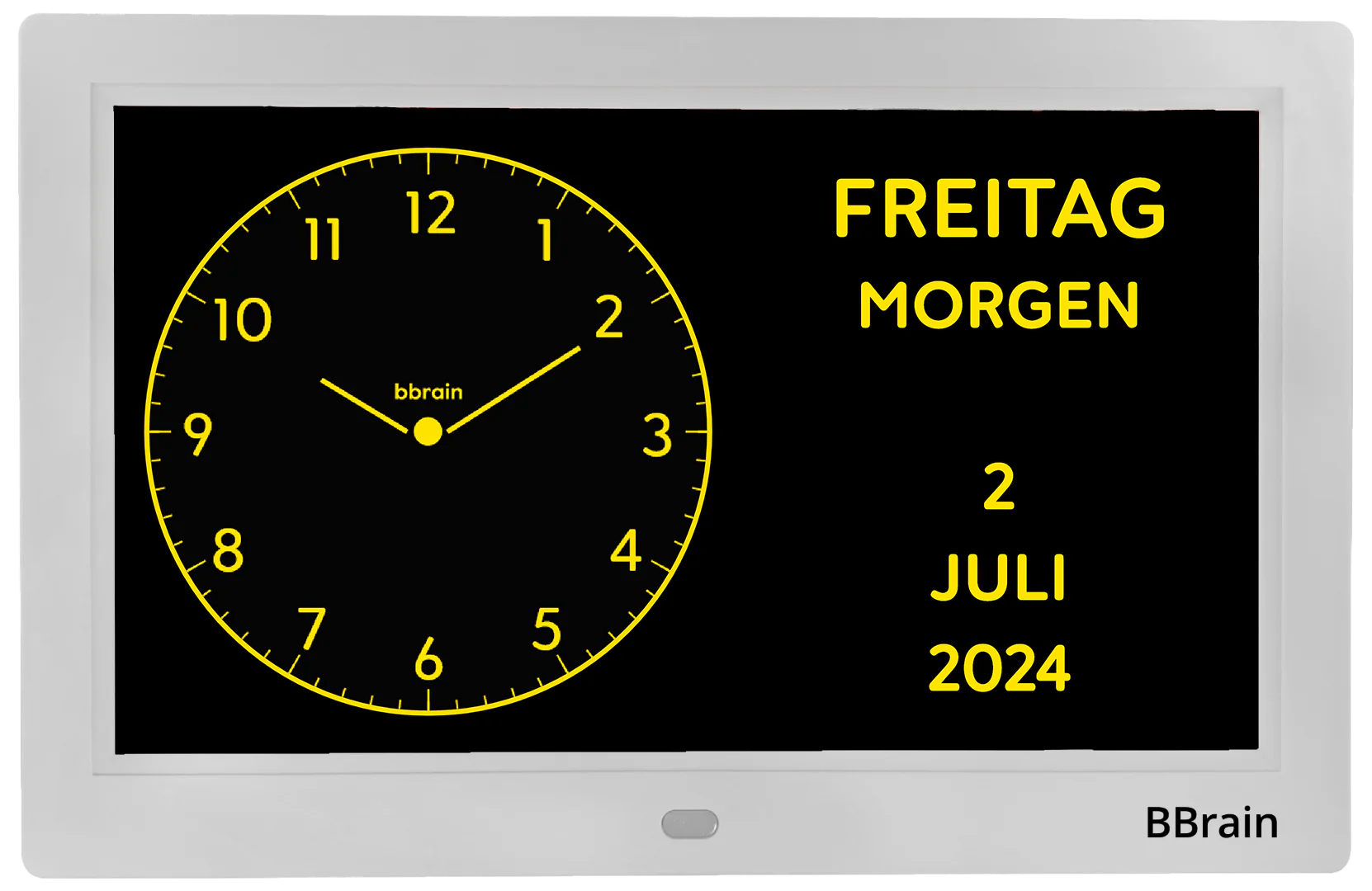 XL-Uhr mit vorprogrammierten Erinnerungen, 10 Zoll Bildschirm, BBrain Basic Analog Uhr - Image 12