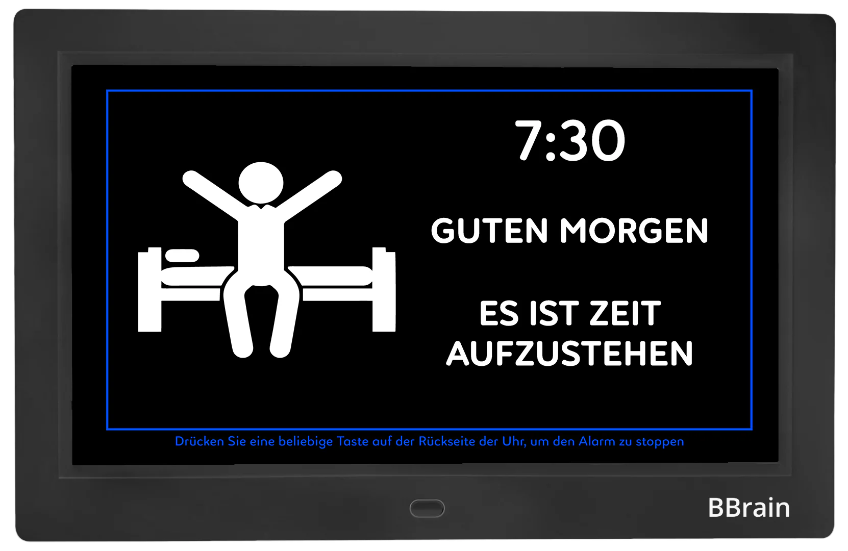 XL-Uhr mit vorprogrammierten Erinnerungen, 10 Zoll Bildschirm, BBrain Basic Analog Uhr - Image 4