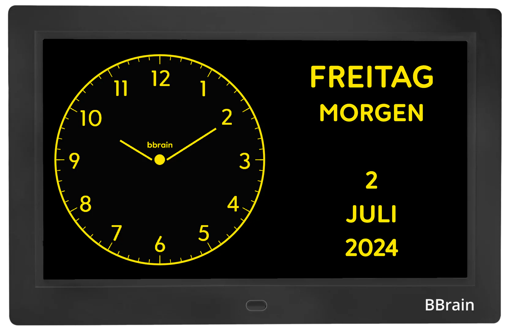 XL-Uhr mit vorprogrammierten Erinnerungen, 10 Zoll Bildschirm, BBrain Basic Analog Uhr - Image 7